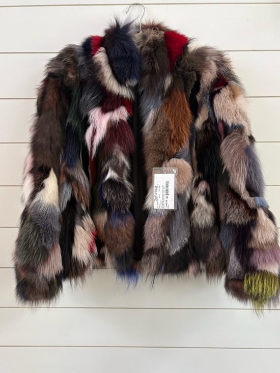 TheFurVault Jackets & Blazers - Dyed Multicolored Real Fox Fur- Women's Luxury Statement Coat
